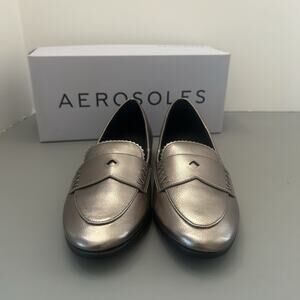 Aerosoles Benvenuto Casual Penny Loafer 5.5M Graphite Polyurethane Faux Leather
